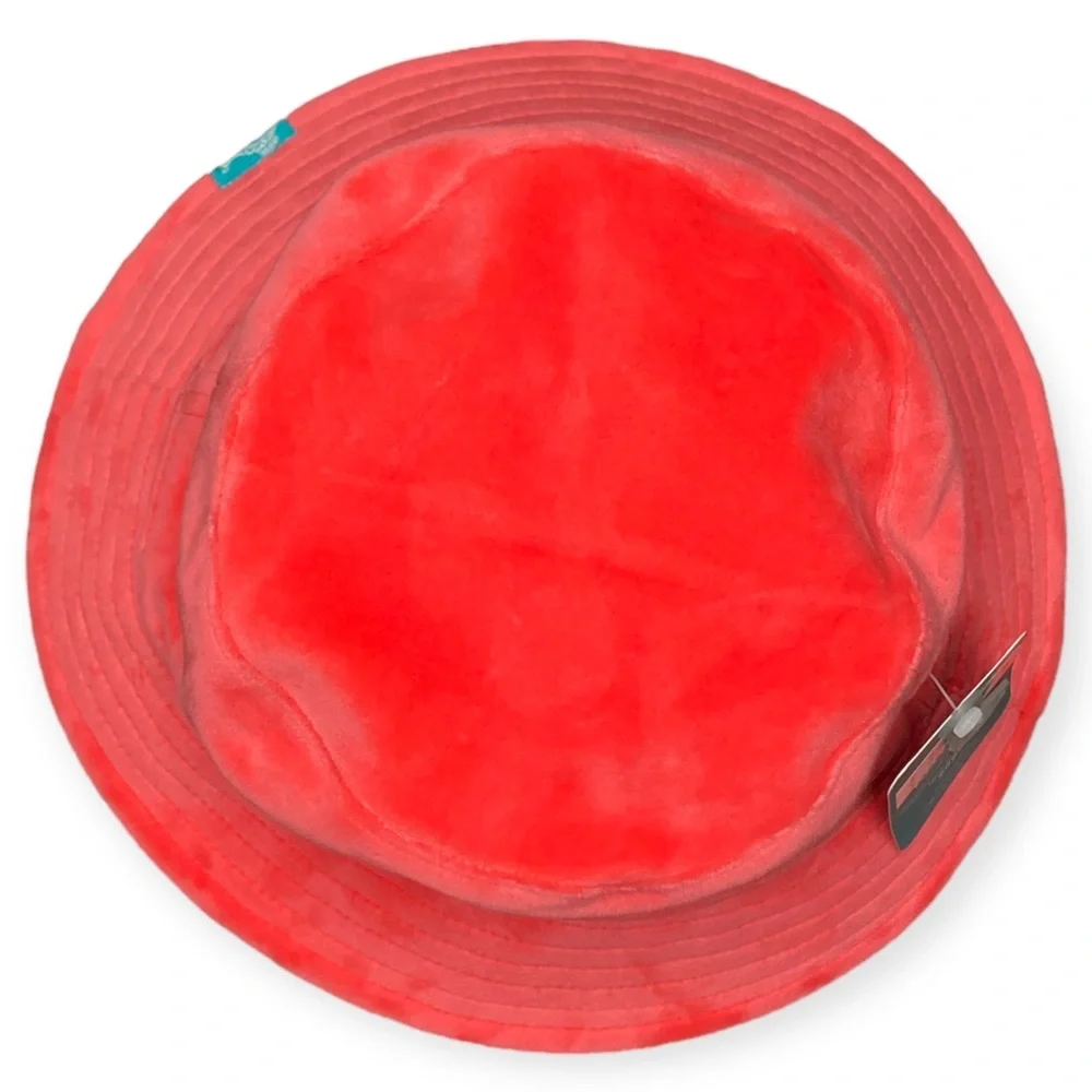 Fifi Fox Original Squishmallows Bucket Hat Cap Velour Coral Pink Soft Rainbow